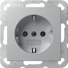 Gira Systeem 55 Aluminium SCHUKO Stopcontact 16A 250V - 446626