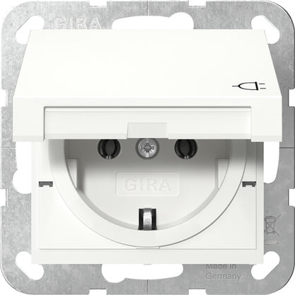 Gira Systeem 55 Schuko Stopcontact Met Scharnierende Afdekking IP44 - 445427