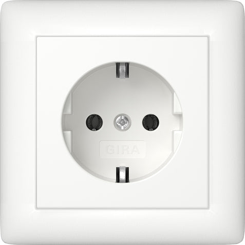 Gira Standaard 55 Schuko Stopcontact Puur Wit Matt - 444027