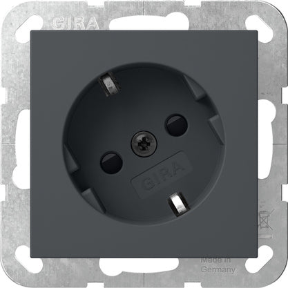 Gira Systeem 55 30-Graden Hoekige Veiligheid Plus Stopcontact Antraciet - 441828
