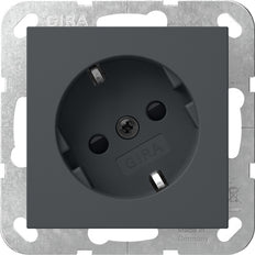 Gira Systeem 55 30-Graden Hoekige Veiligheid Plus Stopcontact Antraciet - 441828