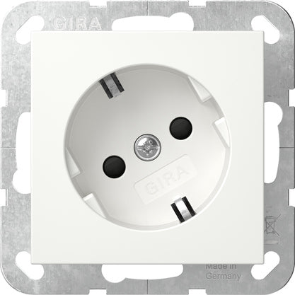Gira Systeem 55 Schuko Stopcontact 30° Veiligheid Plus Puur Wit Matt - 441827