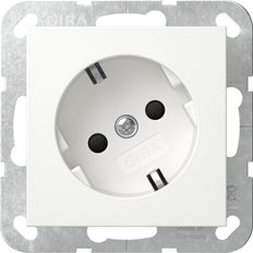 Gira Systeem 55 Schuko Stopcontact 30° Veiligheid Plus Puur Wit Matt - 441827