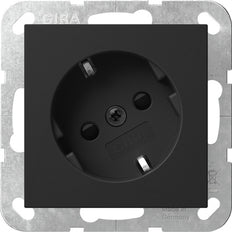 Gira System 55 30-Degree Angled Safety Socket Black Matt - 4418005