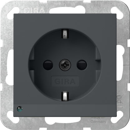 Gira Systeem 55 Led Veiligheid Schuko Stopcontact Antraciet - 417028
