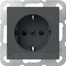 Gira Systeem 55 Led Veiligheid Schuko Stopcontact Antraciet - 417028
