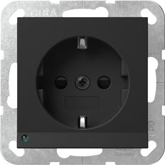 Gira Systeem 55 Led Veiligheid Plus Schuko Stopcontact Zwart Matt - 4170005