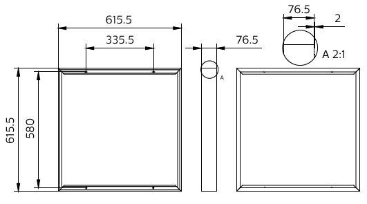 Philips Coreline Paneel Led Opbouwset 60x60 - 8719514953970