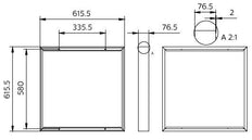 Philips Coreline Paneel Led Opbouwset 60x60 - 8719514953970