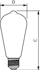 Philips Master Waarde ST64 LED Lamp 5.9W E27 927 Helder - 8719514347960