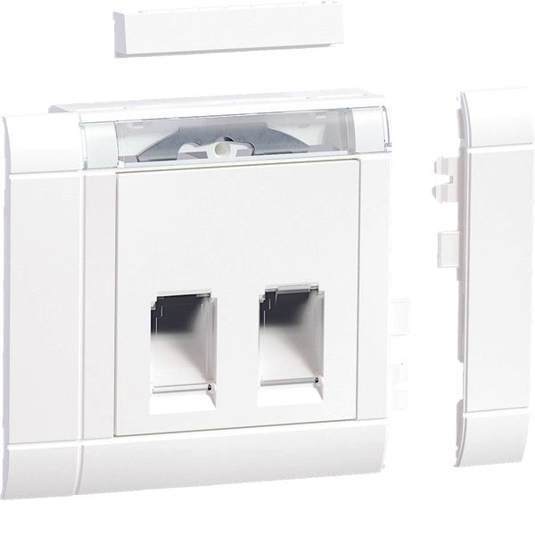 Hager RJ45 Modulaire Jack Bevestigingsset Met Afdekking Frame - GSETDM1029016