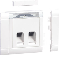 Hager RJ45 Modulaire Jack Bevestigingsset Met Afdekking Frame - GSETDM1029016