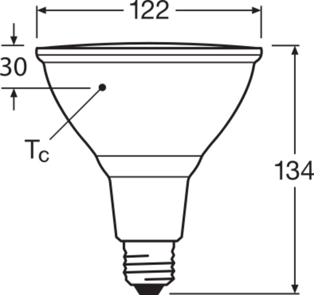 LEDVANCE PAR38 LED Spotlicht E27 12W IP65 2700K - 4099854067808