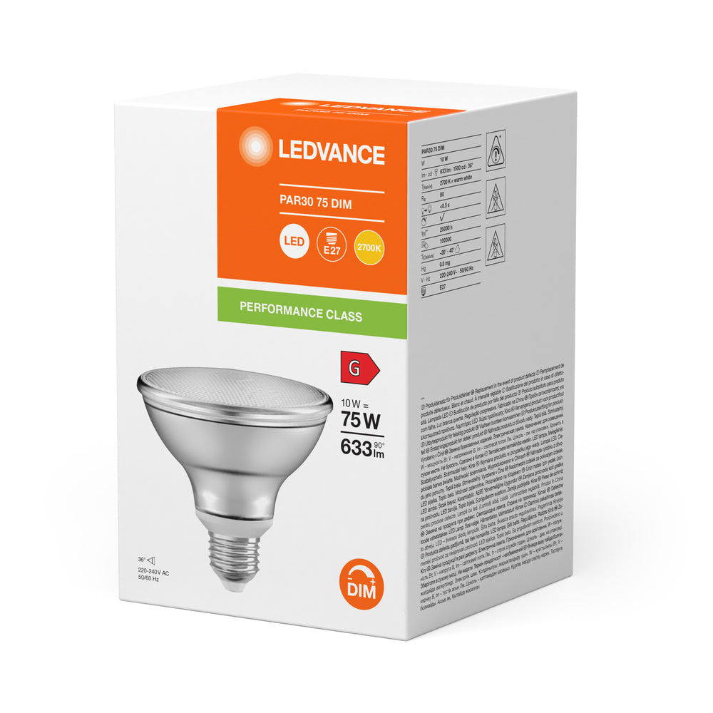 LEDVANCE PAR30 E27 LED Spot 10W 927 Dimbaar - 4099854071195