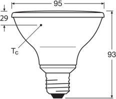 LEDVANCE PAR30 E27 LED Spot 10W 927 Dimbaar - 4099854071195
