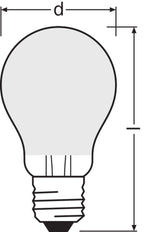 Led Classic A19 Dimbaar Cri90 5.8W 927 Frosted E27 - 4099854061271 [2 Stuks]