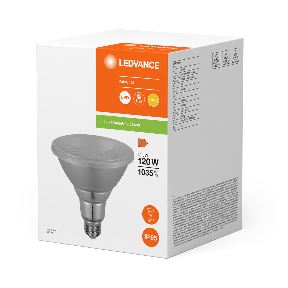 LEDVANCE PAR38 LED Spotlicht E27 12W IP65 827 - 4099854067822