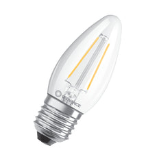 Led Klassiek Dimbare Kaars E27 4.8W 827 Helder Glas - 4099854067495