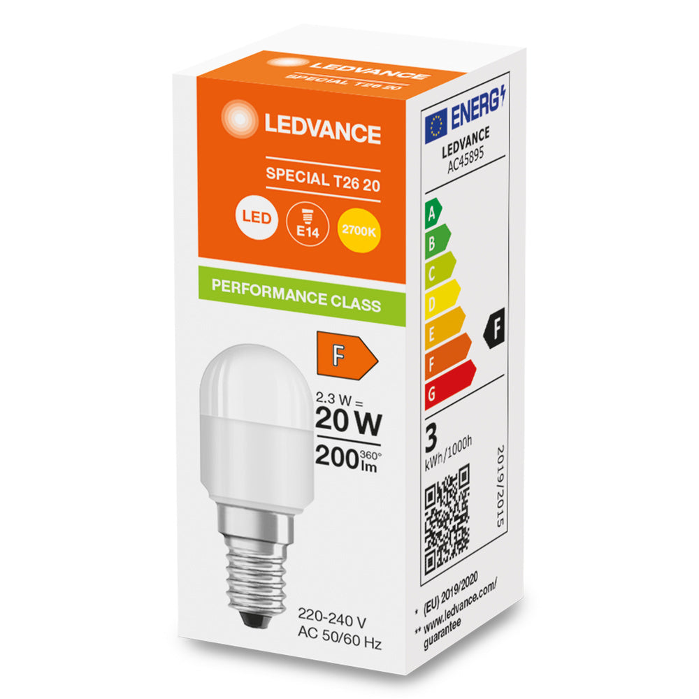 Led Special T26 2.3W Koelkastlamp E14 827 Frosted - 4099854066993