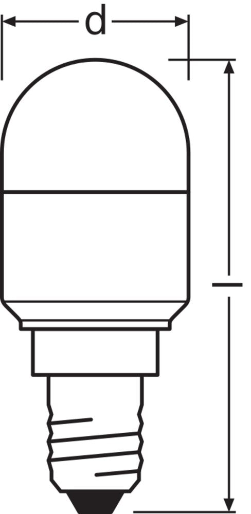 Led Special T26 2.3W Koelkastlamp E14 827 Frosted - 4099854066993