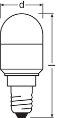 Led Special T26 2.3W Koelkastlamp E14 827 Frosted - 4099854066993