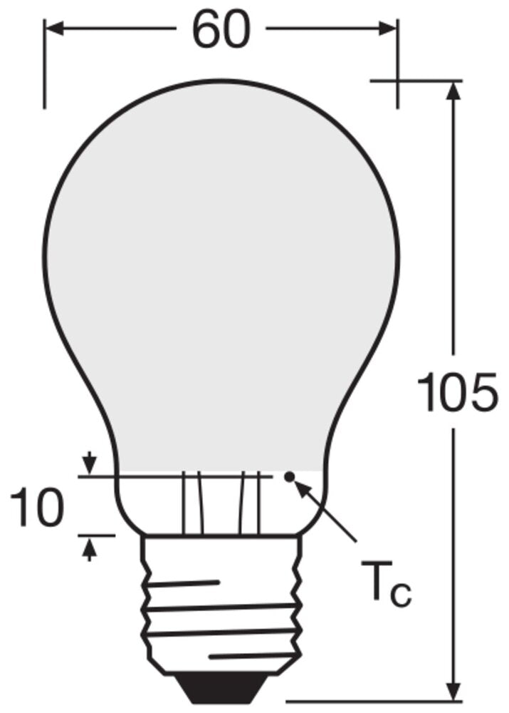 Led Classic A60 Frosted E27 6.5W 827 Filament Lamp - 4099854062421 [2 Stuks]