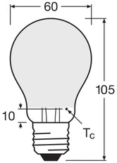 Led Classic A60 Frosted E27 6.5W 827 Filament Lamp - 4099854062421 [2 Stuks]