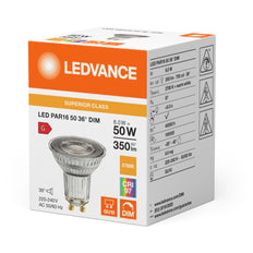 Ledvance Superior Gu10 Led Par16 6W 927 Dimbare Spot - 4099854058998