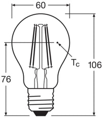 Dimbare Led Classic A19 7W E27 827 Helder Filament - 4099854054396