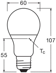LEDVANCE Classic A60 LED Lamp 8.5W E27 2700K 806LM - 4099854049088 [2 Stuks]