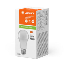 LEDVANCE Classic A19 LED 10W 840 Frosted E27 Lamp - 4099854048869 [2 Stuks]