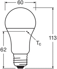 LEDVANCE Classic A19 LED 10W 840 Frosted E27 Lamp - 4099854048869 [2 Stuks]