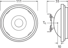 Led Ar111 Glowdim 7.2W G53 Warm Wit Dimbaar Spot - 4099854048562