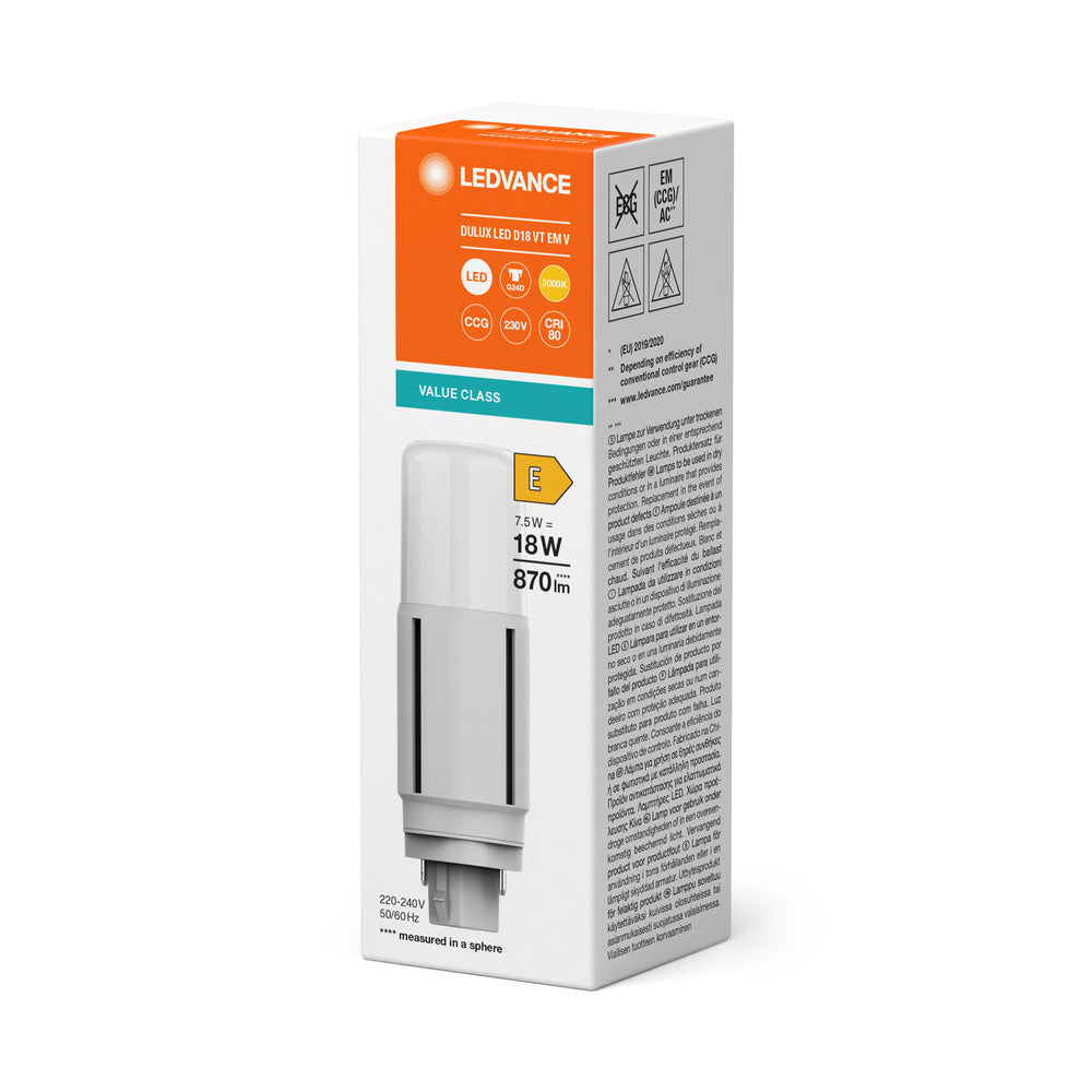 LEDVANCE Dulux LED G24d 7.5W 830 Verticale Montage Lamp - 4058075821859