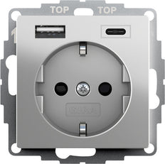 Gira Dual USB Wall Socket With Safety Plus - 2459600