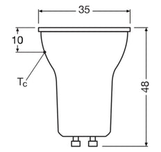 Osram Led Superstar Par11 3W Gu10 2700K Dimbare Spot [2 Stuks]
