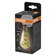 Vintage 1906 LED Edison E27 4W Dimbare Gouden Filament Lamp - 4099854090103