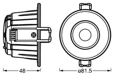 LEDVANCE 5.5W CCT Verstelbare IP65 Inbouw Spotlicht - 4099854092701