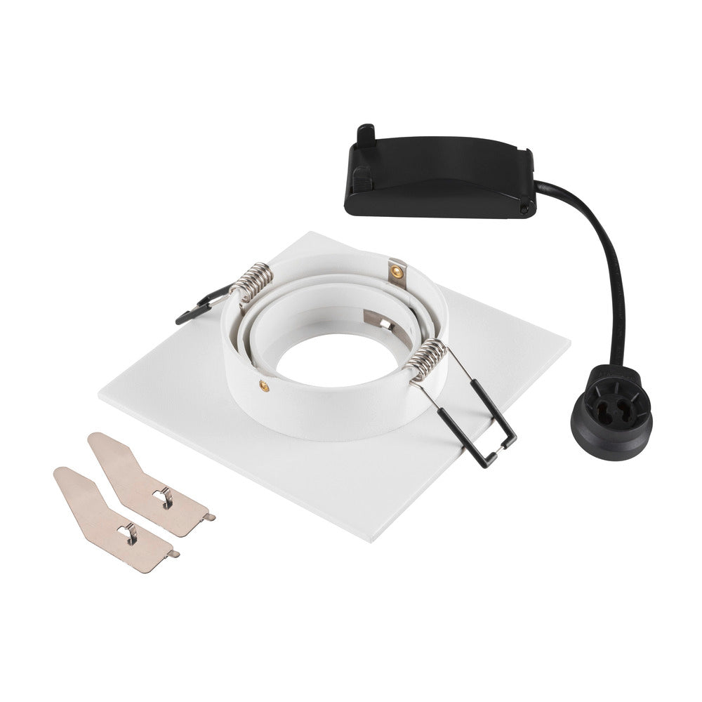 SLV Nieuwe Tria 75 XL Vierkante GU10 Inbouw Downlight Wit - 1007627
