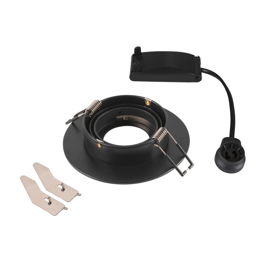 SLV Nieuwe Tria 75 XL Ronde GU10 Inbouw Plafondlamp Zwart - 1007625