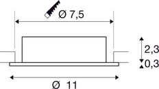 SLV Nieuwe Tria 75 XL Ronde GU10 Inbouw Plafondlamp Zwart - 1007625