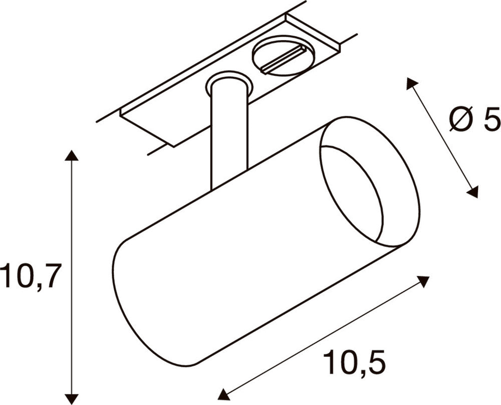 SLV Noblo LED Track Spot 8.4W Zwart 2000-3000K - 1007352