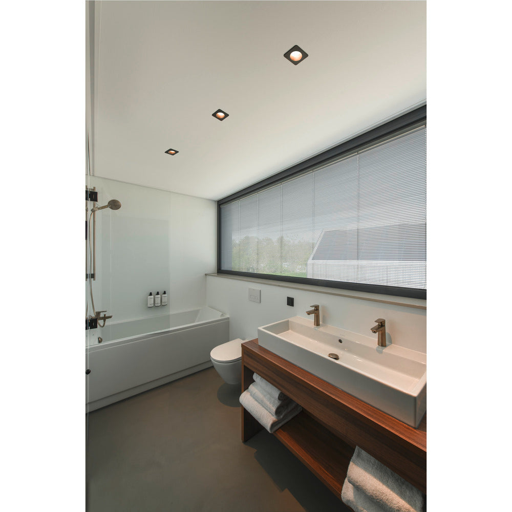 SLV Nieuwe Tria 68 Vierkante IP65 Plafondmontage Ring Zwart - 1007347