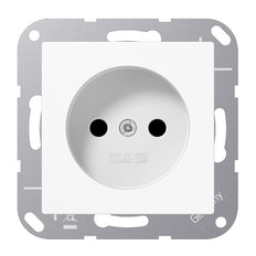 Jung A Serie Niet-Geaarde Wandcontactdoos Alpine Wit - A1510NWW