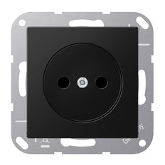 Jung A Serie Wandcontactdoos 16A 250V Niet Aardingsgrafiet Zwart - A1510NSWM