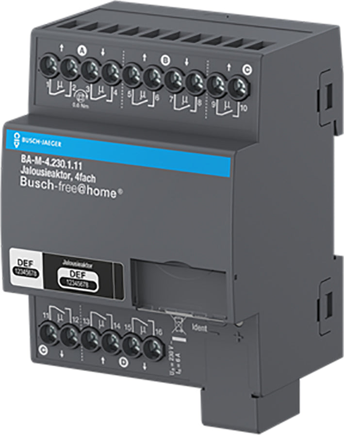 ABB 4-Kanaals 230V Rolgordijn Actuator Voor Free@home - 2CDG510028R0021