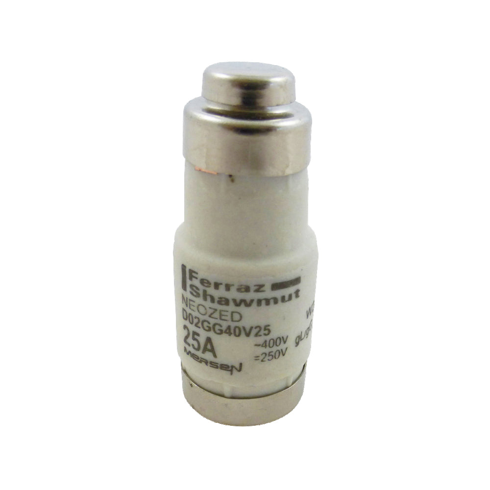D02 Neozed GG Zekering 25A 400VAC 250VDC - W213160 [10 Stuks]