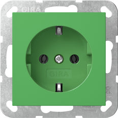 Gira System 55 Green SCHUKO Socket Outlet 16A 250V - 4455107