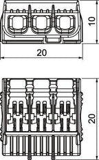 Universeel 3-Draad Hefterminalblok 450V 32A - 2054423 [75 Stukken]