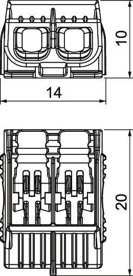 OBO Universele Hefterminal 2 Stijf Flexibel Draadconnector - 2054422 [100 Stukken]